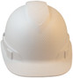 Front View Pyramex Ridgeline Cap Style Hard Hat with White Graphite Pattern