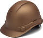 Pyramex Ridgeline Cap Style Safety Helmets with 6 Point RATCHET Liners - Copper Graphite Pattern - Oblique View