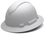 Pyramex Ridgeline Full Brim Safety Helmets with 4 Point RATCHET Liners - White Graphite Pattern