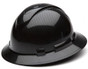 Pyramex RIDGELINE Full Brim Safety Helmets - Shiny Black Graphite Pattern