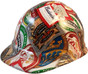 Beer Cans Cap Style Hydrographic Hard Hats - Oblique View