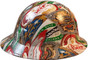 Beer Cans Full Brim Style Hydrographic Hard Hats - Right Side View