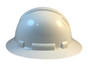 Right View Pyramex Ridgeline Full Brim Style Hard Hat with Shiny White Graphite Pattern