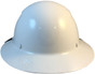 DAX Actual Carbon Fiber Shell Full Brim Hard Hat - White