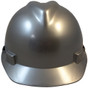 MSA # 486154 Cap Style Large Jumbo Safety Helmets with Fas-Trac Liners Silver