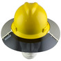 MSA Full Brim V-Guard Hard Hat with Sun Shield - Yellow