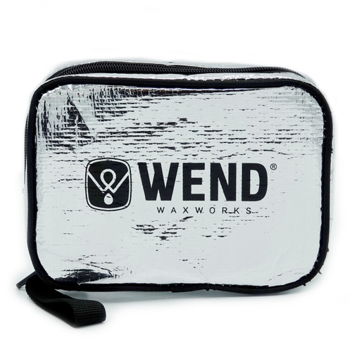 WEND foil padded travel case. Wend logo on front.