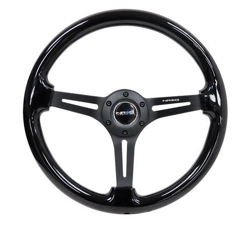 NRG 350MM Deep Dish Wood Grain Steering Wheel | Planet-Miata