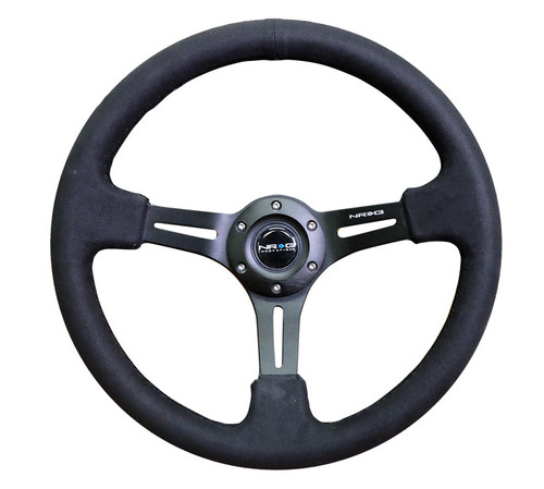 NRG Deep Sish With Slits Alcantara Steering Wheel