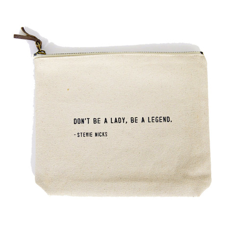 Be A Legend Canvas Zip Pouch