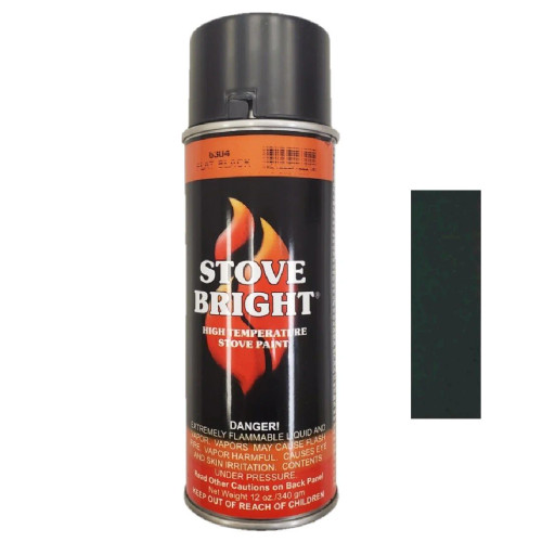 Stove Bright 6304 Flat Black High Temperature Aerosol Spray Paint Can 12 oz