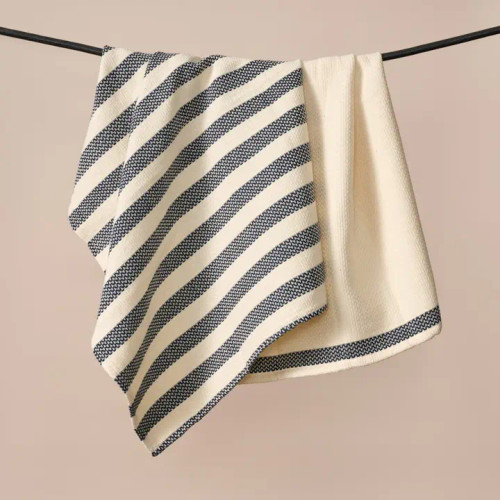 Cream & Black Tea Towel Set