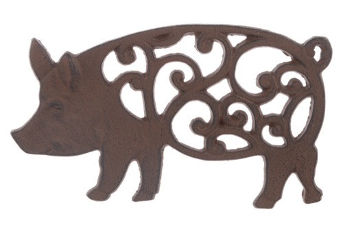 Pig Cast Iron Trivet