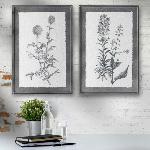 Black and White Dandelion Print on Metal - (LEFT)