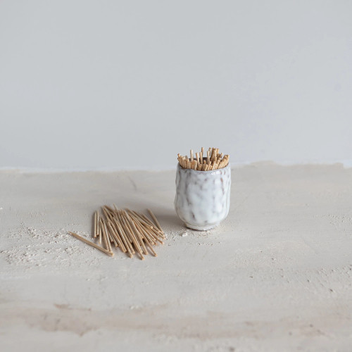 Stoneware Toothpick Holder