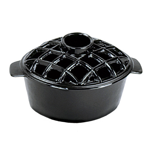 Black Lattice Top Steamer