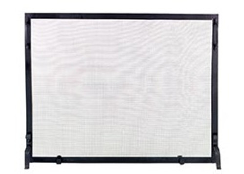 Black Wrought Iron Panel Screen 25"H x 44"W