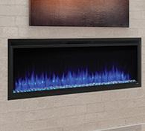 72" Allusion Platinum recessed linear electric fireplace