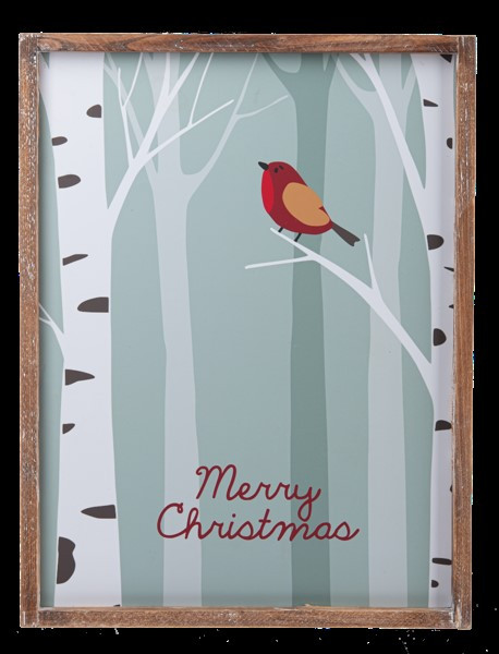 Bird in Birch Forest Wall Art