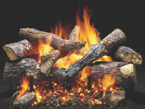 30" IPI Fireside Grand Oak NG Burner/Hearth kit - 3 Tier