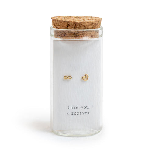 Message in a Bottle Earring Collection - Infinity & Heart