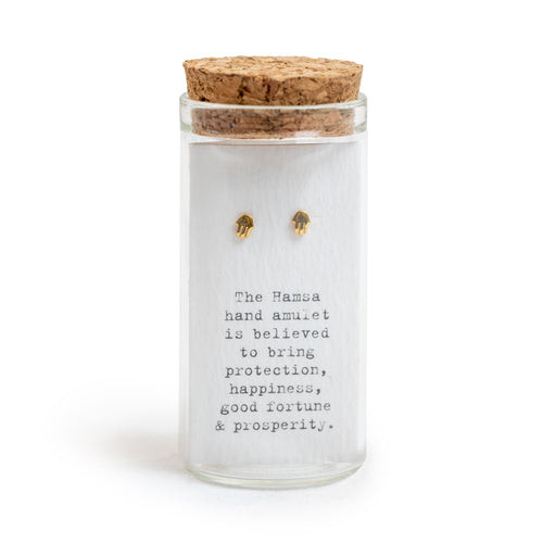 Message in a Bottle Earring Collection - Hamsa Hands