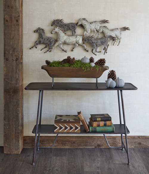 Distressed Layered Horse Wall Décor