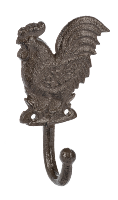  Farmhouse Rooster Wall Hook - Rustic Iron