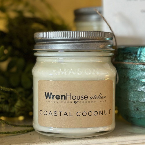 Wren House Atelier Coastal Coconut Candle - 9 oz. Jar
