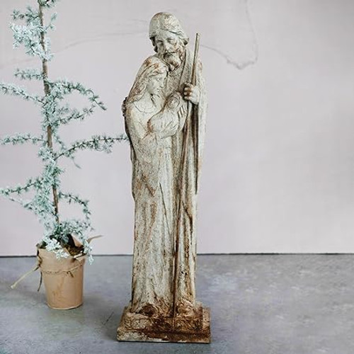 Distressed Garden Holy Family