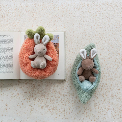 Plush Bunny with Carrot Bed