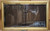 Clearance Custom Glass Fireplace Door (CL142) highlighting a wide, premium Bifold Legacy Lancaster frame in an elegant Vintage Brass finish with built-in cabinet mesh.