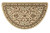 Regal Gold Oriental Half Round Olefin Hearth Rug