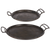 Black Metal Tray with Handles - Large