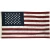 Picture Description (Alt Text):
Muted vintage style Natural American Flag featuring a rustic cream and deep navy color palette with stitched details.