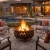 Crossweave Steel Fire Pit with Screen & Cover