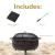 Crossweave Steel Fire Pit with Screen & Cover
