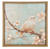 An elegant botanical artwork titled 'Bird on Luminous Branch - II' depicting a detailed, small bird perched gracefully on a vibrant, softly glowing floral branch.