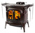 Intrepid Flexburn Wood Stove - Majolica Brown Enamel- with Traditional Doors