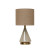 Glass Table Lamp with Linen Shade