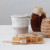 Rustic Stoneware Honey Jar with Wood Honey Dipper