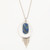 Stone Pendant Necklace - Blue Lapis