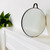 Round Velvet Edged Mirror - Large