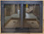 Clearance Custom Glass Fireplace Door (CL141) featuring a beautiful textured Silver Vein frame with inset cabinet-style glass doors and integrated protective mesh.