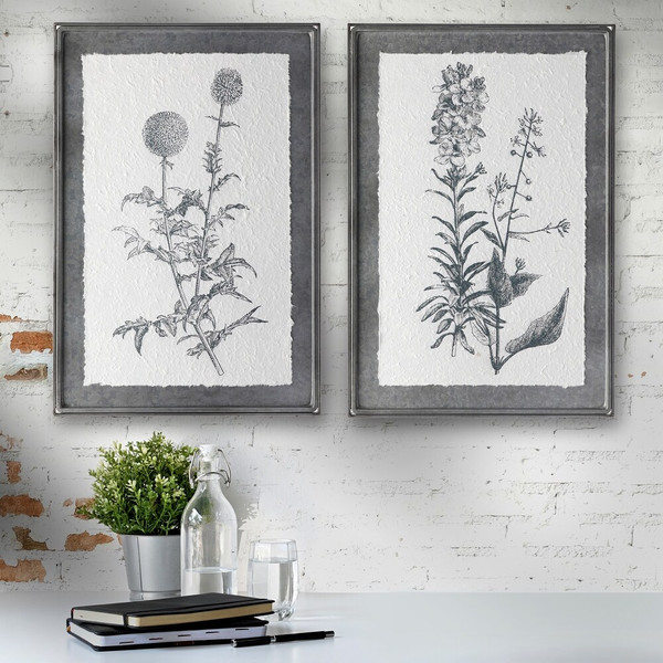 Black and White Dandelion Print on Metal - (LEFT)