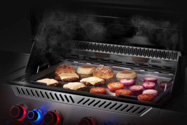Napoleon 56094 heavy-duty stainless steel griddle insert featuring a large flat cooking surface with integrated grease management for Prestige®, Prestige PRO®, Rogue® 525/625, and Built-In 700 Series gas grills.