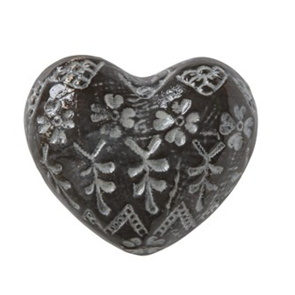 Stoneware Heart Embossed