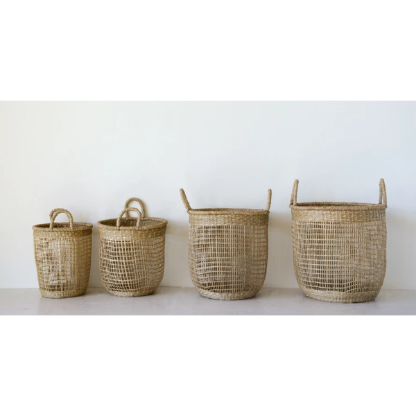 Hand-Woven Basket with Handles,  Extra Large