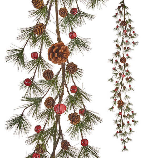 Iced Pine and Bell Garland