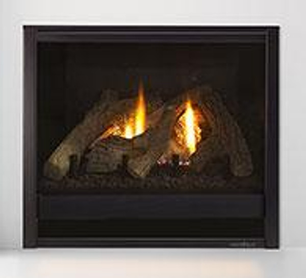 SL-7X 36" Direct Vent gas fireplace top/rear vent with IntelliFire Touch and black glass refractory (NG)